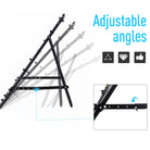 HOMCOM Adjustable Rebounder Net Kickback Target Goal for Teens Adults Training, Black - anydaydirect