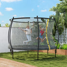 SPORTNOW 10ft Outdoor Trampoline with Enclosure Net, Spring Cover, Black - anydaydirect