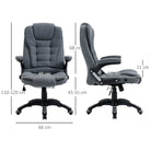 Vinsetto Ergonomic Office Chair Comfortable Desk Chair with Armrests Adjustable Height Reclining and Tilt Function Dark Grey - anydaydirect
