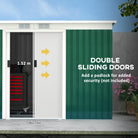 Outsunny 9ft x 4.25ft Corrugated Garden Metal Storage Shed Outdoor Equipment Tool Box with Foundation Ventilation & Doors Deep Green - anydaydirect