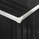 Outsunny 8 x 6ft Garden Storage Shed Double Door Ventilation Windows Sloped Roof Outdoor Equipment Tool, Grey - anydaydirect