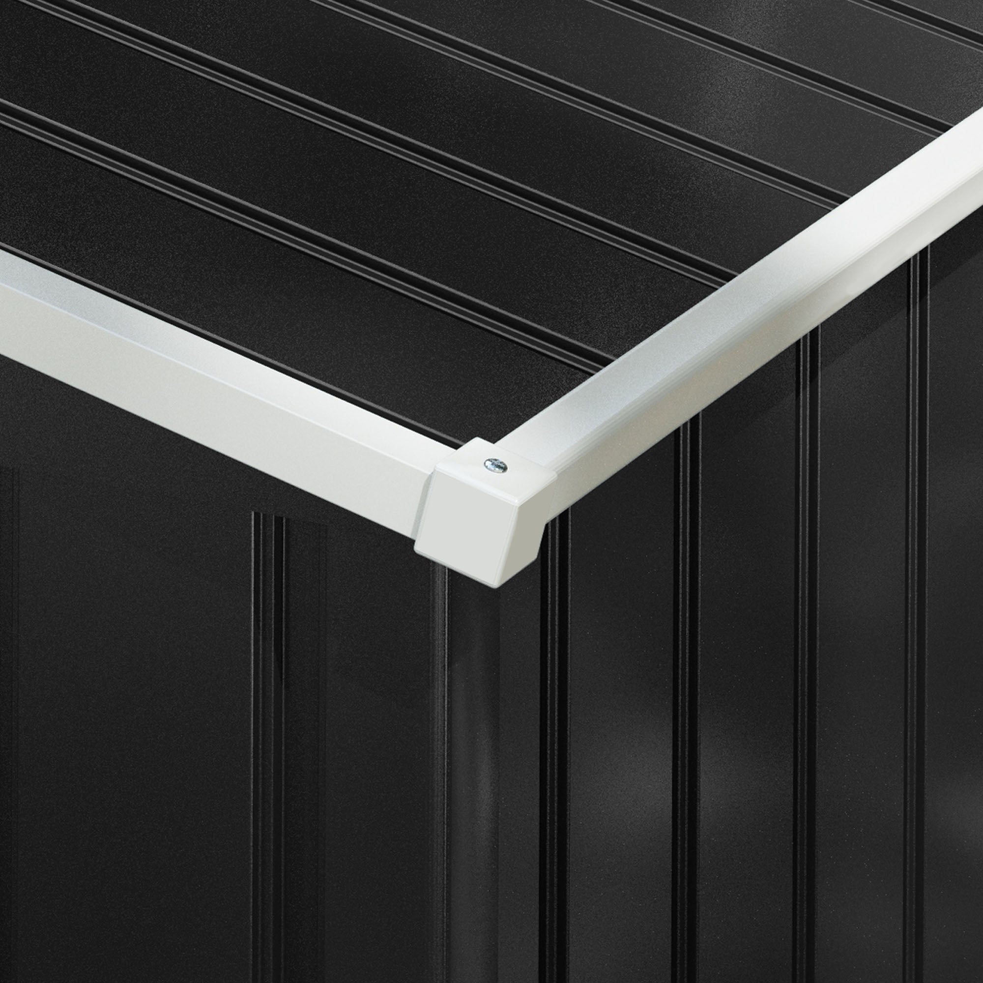 Outsunny 8 x 6ft Garden Storage Shed Double Door Ventilation Windows Sloped Roof Outdoor Equipment Tool, Grey - anydaydirect