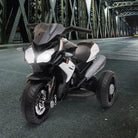 HOMCOM Kids' Motorbike Trike: 6V Battery-Powered Steel Ride-On, Safe & Thrilling, Jet Black - anydaydirect