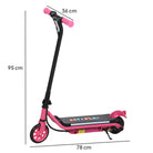 AIYAPLAY Electric Scooter for Kids Ages 6-14, with Dual Brakes, Flash Wheel and Colourful Light, Kids Electric Scooter E Scooter, Up to 12 KM/H & 10 KM, Pink - anydaydirect
