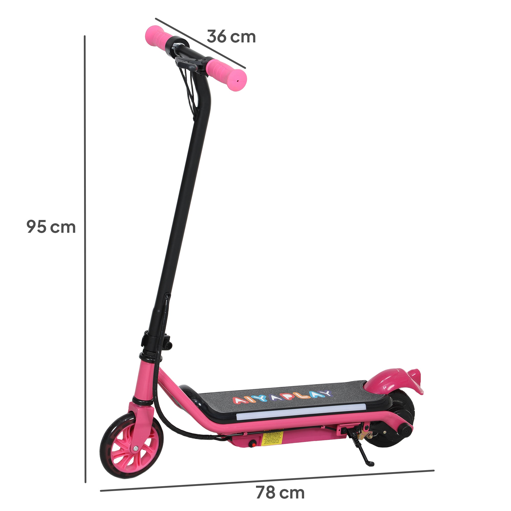 AIYAPLAY Electric Scooter for Kids Ages 6-14, with Dual Brakes, Flash Wheel and Colourful Light, Kids Electric Scooter E Scooter, Up to 12 KM/H & 10 KM, Pink - anydaydirect