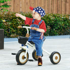AIYAPLAY Kids Trike, Tricycle, with Adjustable Seat, Basket, Bell, for Ages 2-5 Years - White - anydaydirect