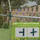 Outsunny Galvanised Steel Fruit Cage, Plant Protection Tent with Zipped Door, 1.2 x 2.4 x 1.9m, Black - anydaydirect