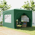 Outsunny 3 x 3m Pop-Up Gazebo Shelter, with Accessories - Dark Green - anydaydirect