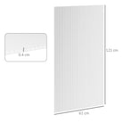 Outsunny 14 Pieces Polycarbonate Sheets, 121 x 61 x 0.4cm Twin-Wall Plastic Roofing Sheets, 10m² Replacement Greenhouse Panels, Waterproof and UV Protection, Clear - anydaydirect