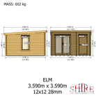 Shire Elm 12x12 Log Cabin