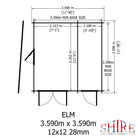 Shire Elm 12x12 Log Cabin
