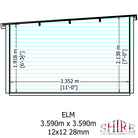 Shire Elm 12x12 Log Cabin