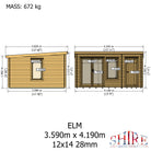 Shire Elm 12x17 Log Cabin