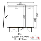 Shire Elm 12x17 Log Cabin