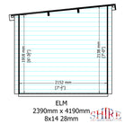 Shire Elm 8x14 Log Cabin
