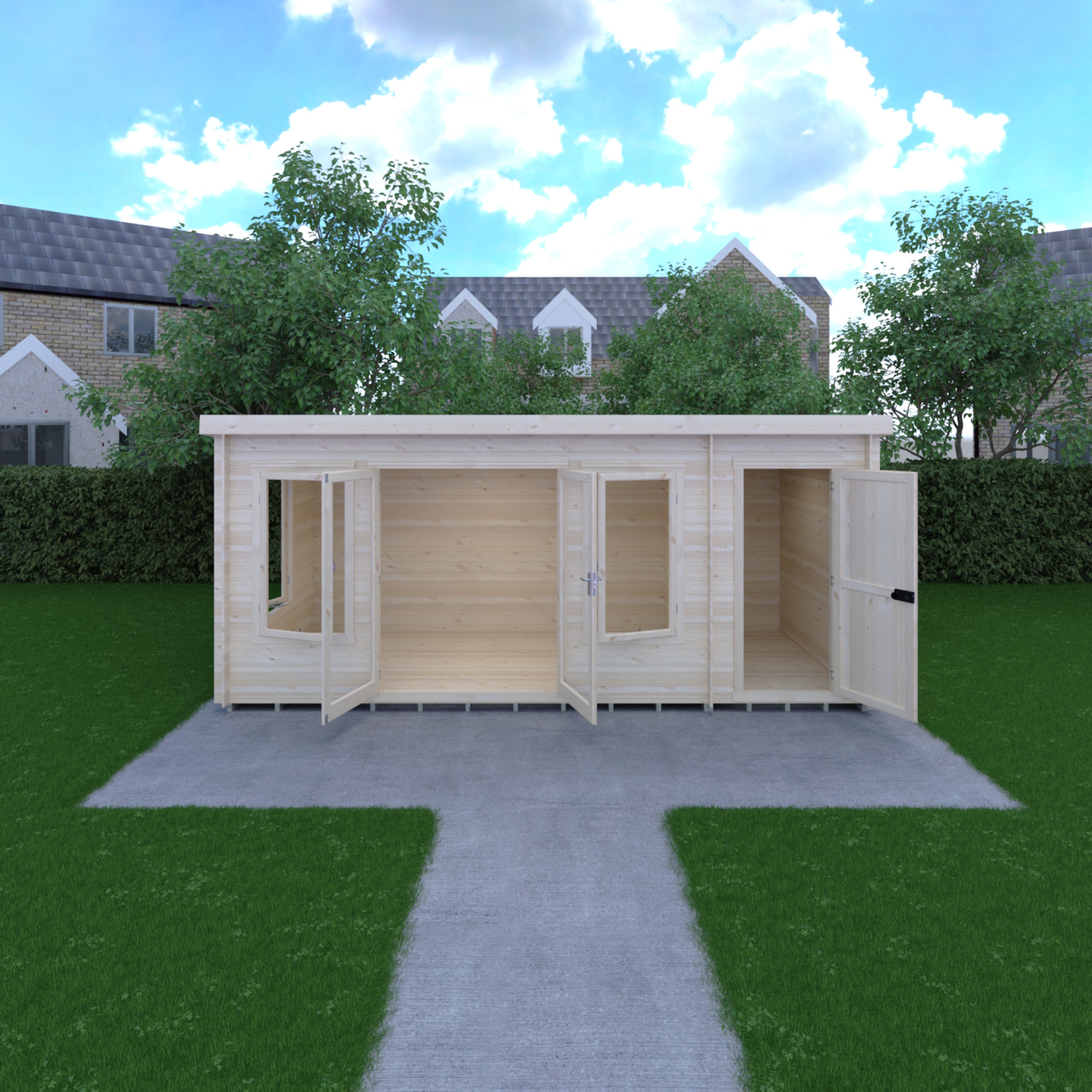 Shire Elm 8x17 Log Cabin