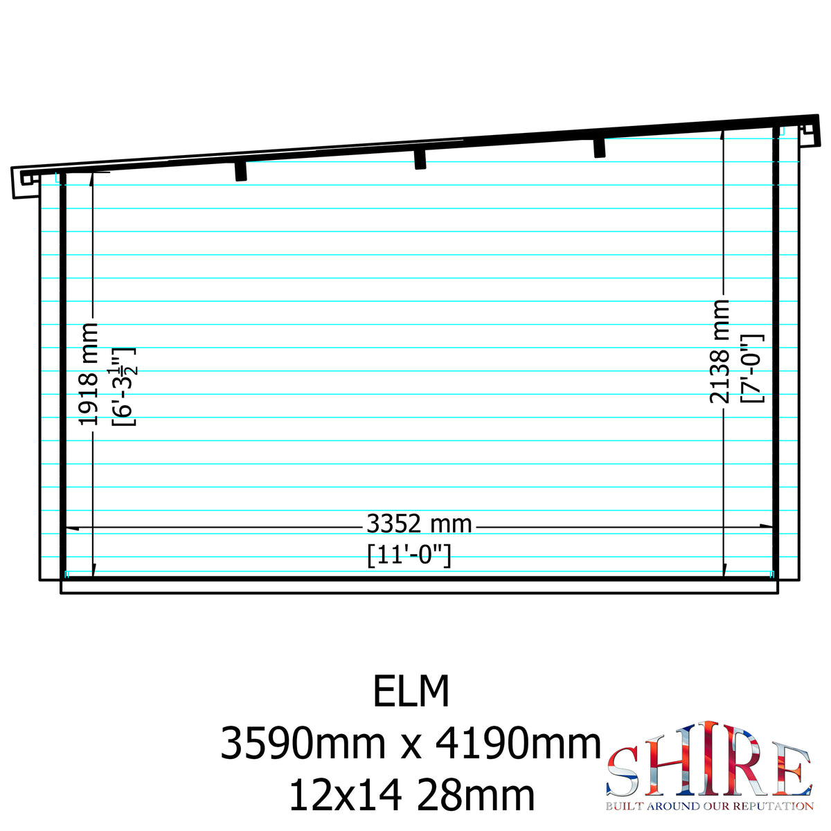 Shire Elm 12x17 Log Cabin
