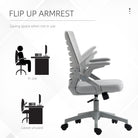 Vinsetto 44-53.5cm Adjustable Height Work Chair, with Mesh Back - Grey - anydaydirect