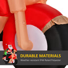 HOMCOM 5.5ft Christmas Inflatable Santa Claus Riding a Motorcycle Blow Up Decoration Xmas Décor for Garden - anydaydirect