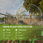 Outsunny Galvanised Steel Fruit Cage, Plant Protection Tent with Zipped Door, 1.2 x 2.4 x 1.9m, Black - anydaydirect