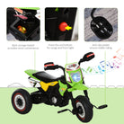 HOMCOM Ride On Tricycle 3 Wheels PP Pedal Trike for Ages 18-36 Months Toddlers, Green - anydaydirect