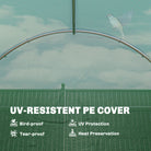 Outsunny 2 x 3 m Walk-in Polytunnel Greenhouse with Hinged Door and 6 Roll Up Mesh Windows, Garden Tunnel Warm House Tent, Green - anydaydirect