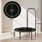 SPORTNOW 40" Foldable Fitness Trampoline Rebounder with Handle, Green - anydaydirect