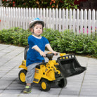 HOMCOM NO POWER 3 in 1 Ride On Toy Bulldozer Digger Tractor Pulling Cart Pretend Play Construction Truck - anydaydirect