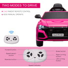 Kids Electric Ride On Car HOMCOM Compatible 6V Battery-powered Audi RS Q8 Toy with Remote Control Lights USB MP3 Bluetooth Pink - anydaydirect