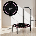 SPORTNOW 40" Foldable Fitness Trampoline Rebounder with Handle, Pink - anydaydirect