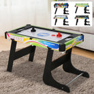 HOMCOM Folding Multi Gaming Table 4 in 1 Hockey, Football Table, Table Tennis, Billiards For Play Fun - anydaydirect