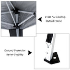 Outsunny 3 M x 3 M Base/ 2.5 M x 2.5 M Top Pop Up Gazebo with Carry Bag, Height Adjustable Slant Leg Party Tent Instant Event Shelter for Garden, Patio, Black - anydaydirect
