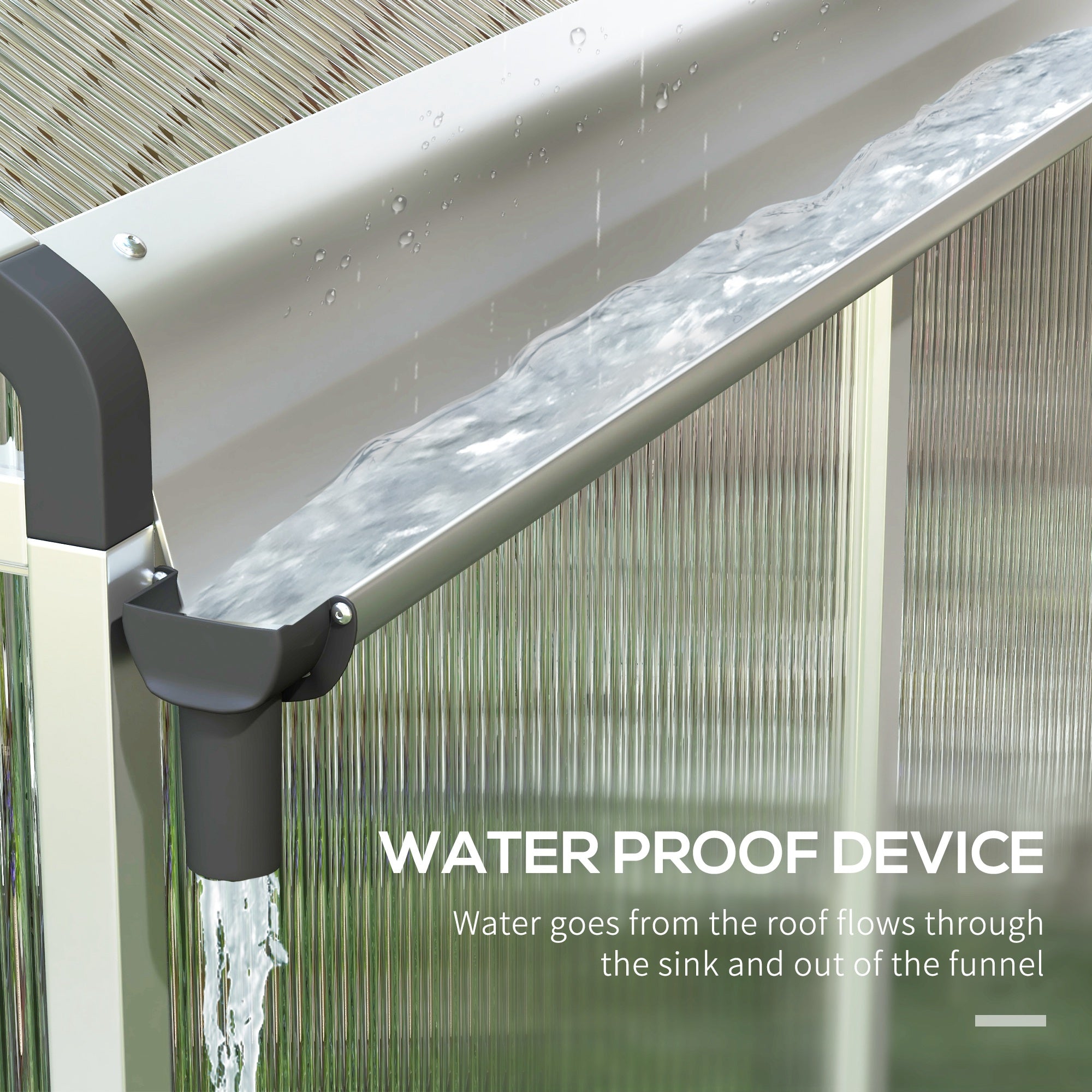 Outsunny 6 x 6ft Aluminium Frame Greenhouse, with Foundation - anydaydirect