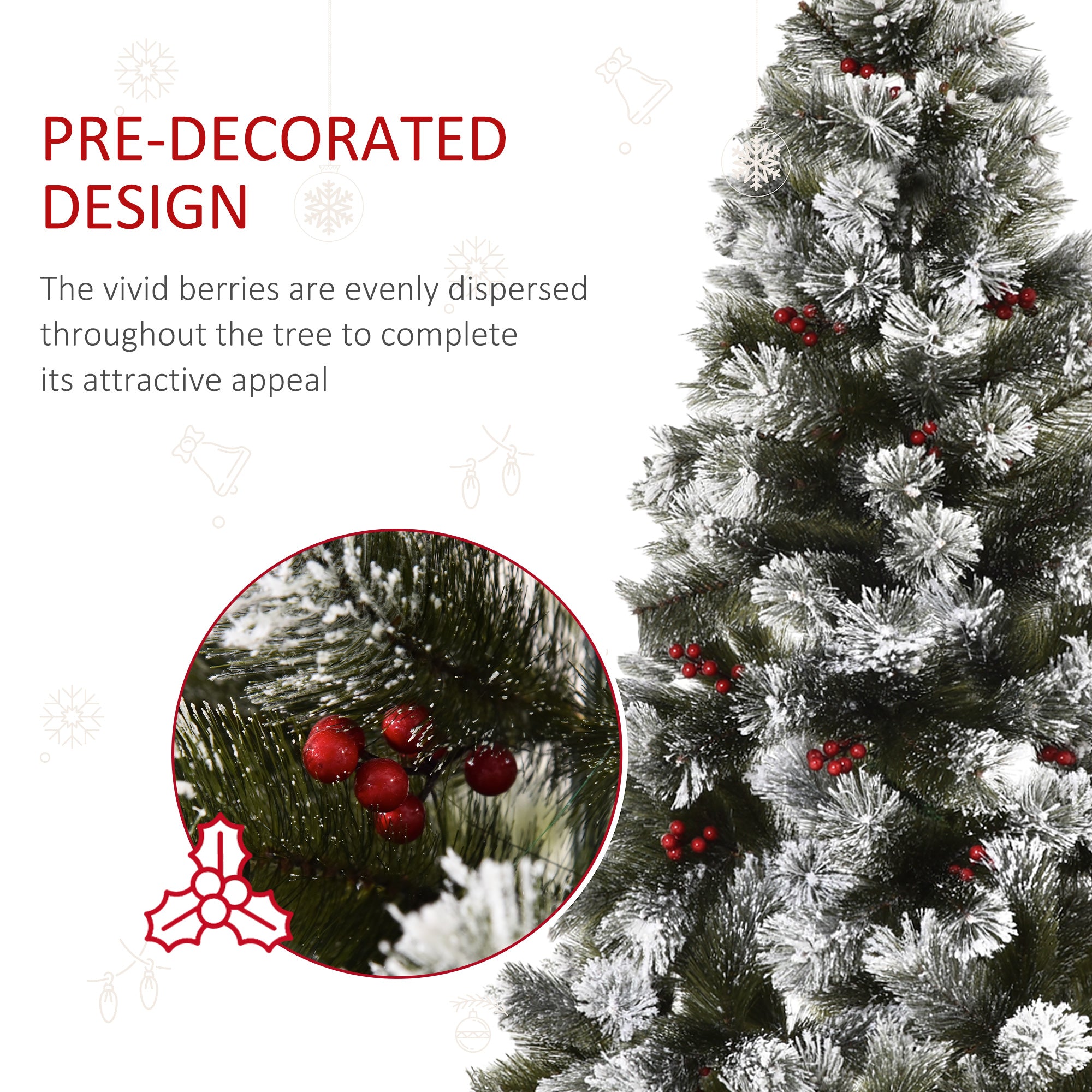 HOMCOM Christmas Tree, 150H cm-Green - anydaydirect