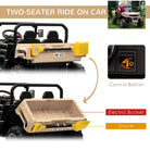 HOMCOM 12V Two-Seater Kids Electric Ride-On Car, with Electric Bucket, Remote Control - Yellow - anydaydirect