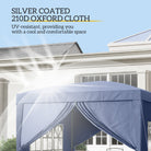 Outsunny 3 x 3(m) Pop Up Gazebo, Water and UV Resistant Party Tent Camping Canopy Marquee with Carry Bag, Blue - anydaydirect