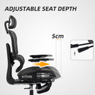 HOMCOM Multi-Adjustable Mesh Office Chair - Black - anydaydirect
