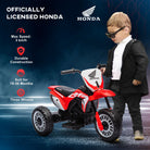 HOMCOM 6V Kids Motorbike, 3 Wheels Kids Electric Bike with Horn, Startup Sound for Ages 18-36 Months - Red - anydaydirect