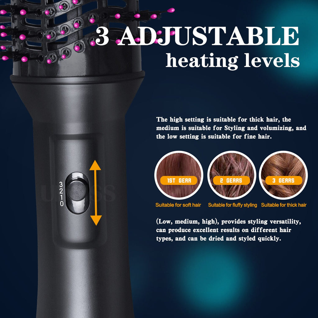 Anydaydirect One Step Hot Air Brush Multifunctional Styler And Hair Dryer Or Hair Curler - anydaydirect