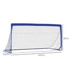HOMCOM Set of 2 Football Goal Net 6 x 3 ft Foldable Outdoor Sport Training Teens Adults Football with Carrying Bag Blue - anydaydirect