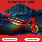 AIYAPLAY Electric Scooter for Kids Ages 6-14, with Dual Brakes, Flash Wheel and Colourful Light, Kids Electric Scooter E Scooter, Up to 12 KM/H & 10 KM, Red - anydaydirect