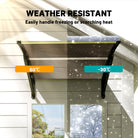 Outsunny Front Door Canopy, Outdoor Awning, Rain Shelter for Window, Porch and Front/Back Door, 103 x 96.5 cm, Brown - anydaydirect