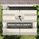 Outsunny 3x2m Metal Pergola with Retractable Roof, Garden Gazebo Canopy Shelter for Outdoor, Patio, Cream White - anydaydirect