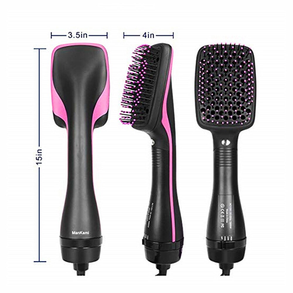Anydaydirect 2 In 1 Hair Dryer Brush Hair Blower Brush Electric Hot Air Brush Travel Blow Dryer Salon Comb Professional Hairdryer Hairbrush - anydaydirect