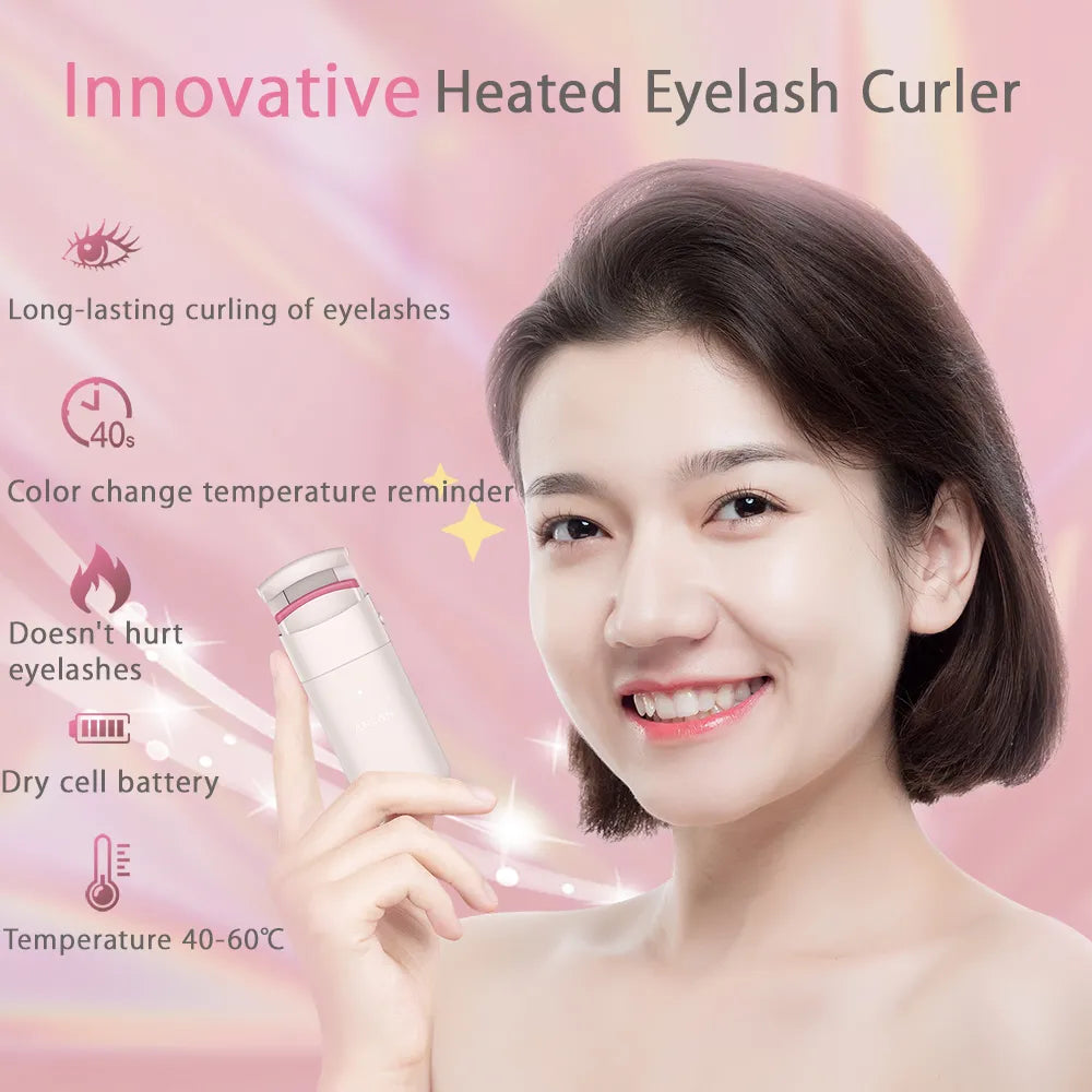 ANLAN Electric Heated Eyelash Curler Long-Lasting Curl Electric Eye Lash Perm Eyelashes Clip Eyelash Curler Device Makeup Tools - anydaydirect