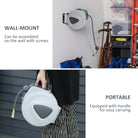 DURHAND Retractable Air Hose Reel 15m+ 140cm Hose Diameter 3/ 8" 9.5mm, Hose Connector 1/ 4" BSP, Wall Mount Auto Rewind Hose- Reel - anydaydirect