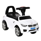 HOMCOM Kids Car Kides Ride on Push Car, 4-in-1, Foot-to-Floor with Anti-Overturning System & Under-seat Storage, White - anydaydirect