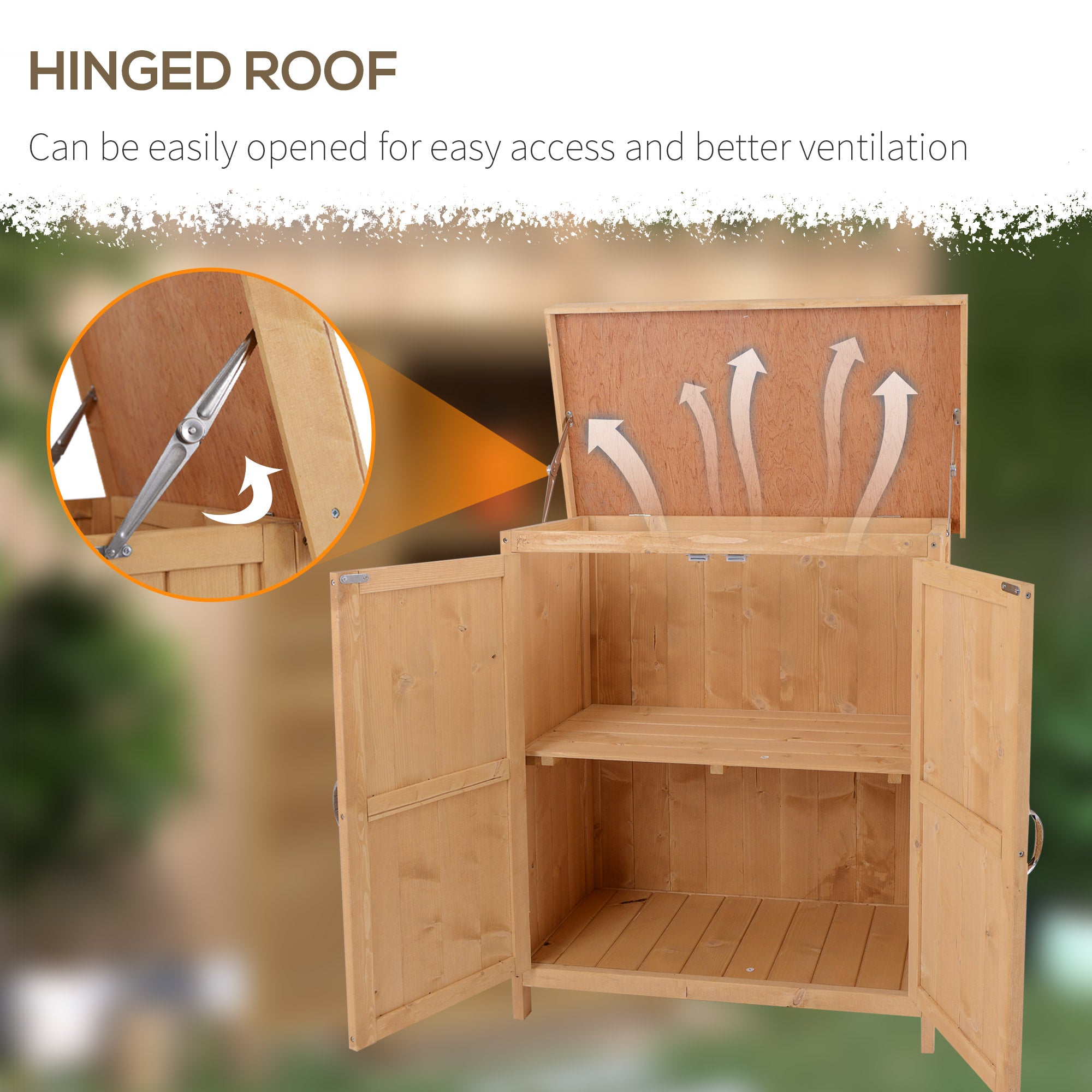 Outsunny Outdoor Garden Storage Shed, Cedarwood-Burlywood Colour - anydaydirect