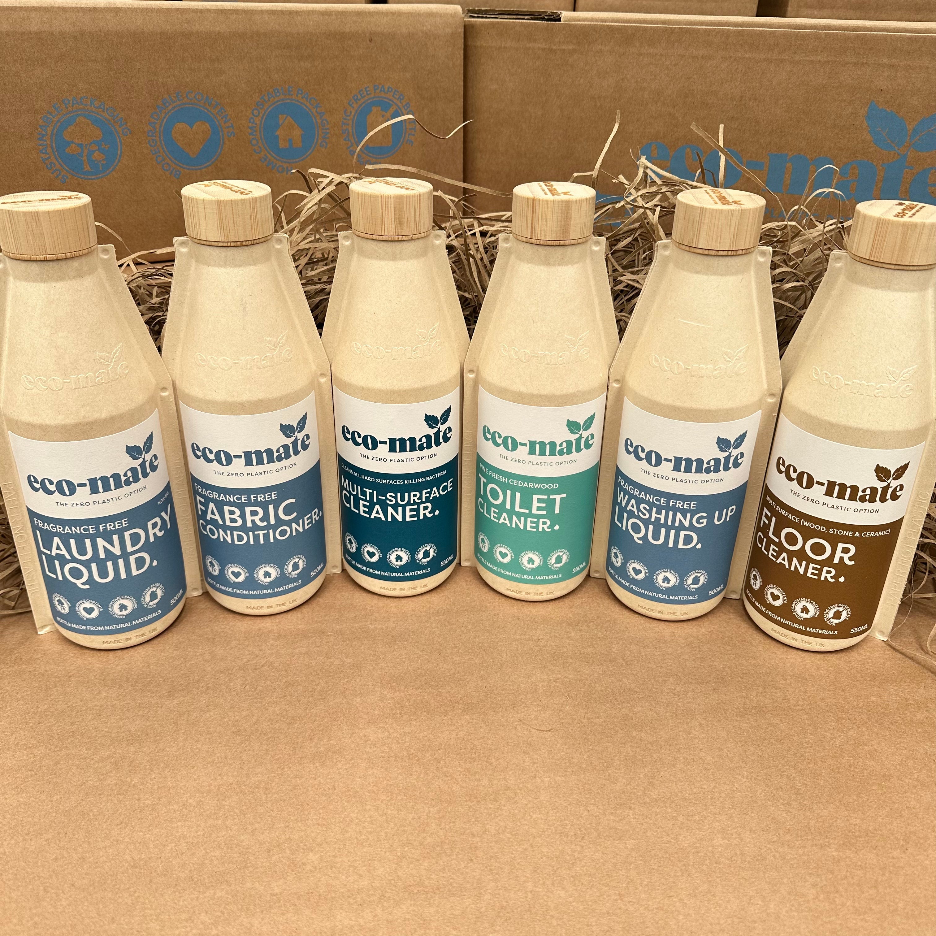 Eco 6 Bottle Laundry and Cleaning Starter Pack - Fragrance Free - anydaydirect