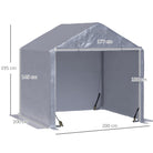 Outsunny 2 x 2m Garden Fabric Storage Tent - Grey - anydaydirect